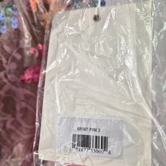 Mac Duggal Pink Embellished Lace & Sequin Gown, size 2, NWT - Picture 13 of 13